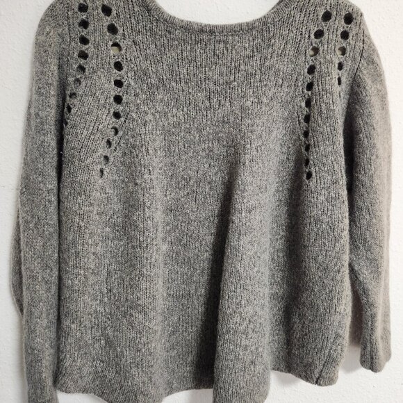 Helmut Lang Women's Gray Wool Camel Hair Sweater Small - Picture 4 of 5